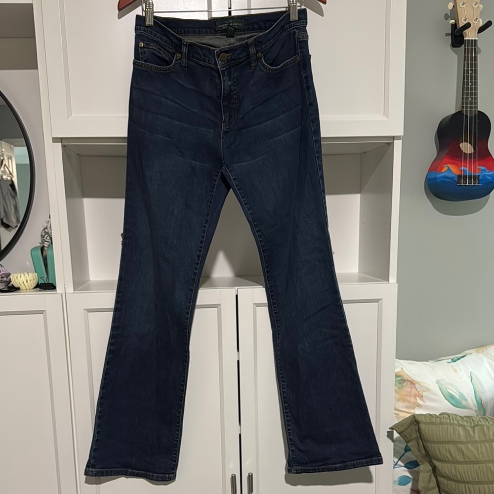 Ralph Lauren Blue Flare Wide Leg Jeans